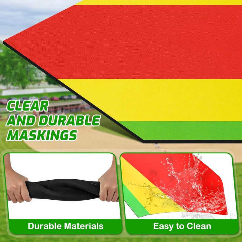 TRINKA Baseball & Softball Home Plate, 17 Inch Colored Portable Baseball Zone Training Home Plate with Carry Bag, Lightweight Non-Slip Rubber Mat Softball Bases Tool for Pitching and Hitting Practice - Image 5